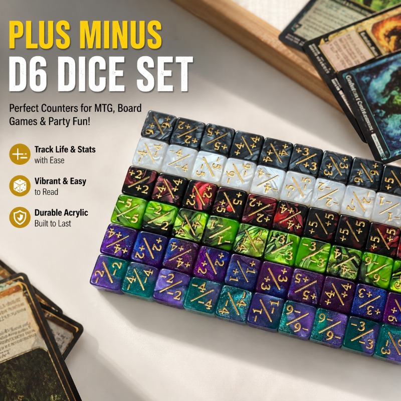 Game Token Counter - 16mm Artı Eksi Zar Numarası 16