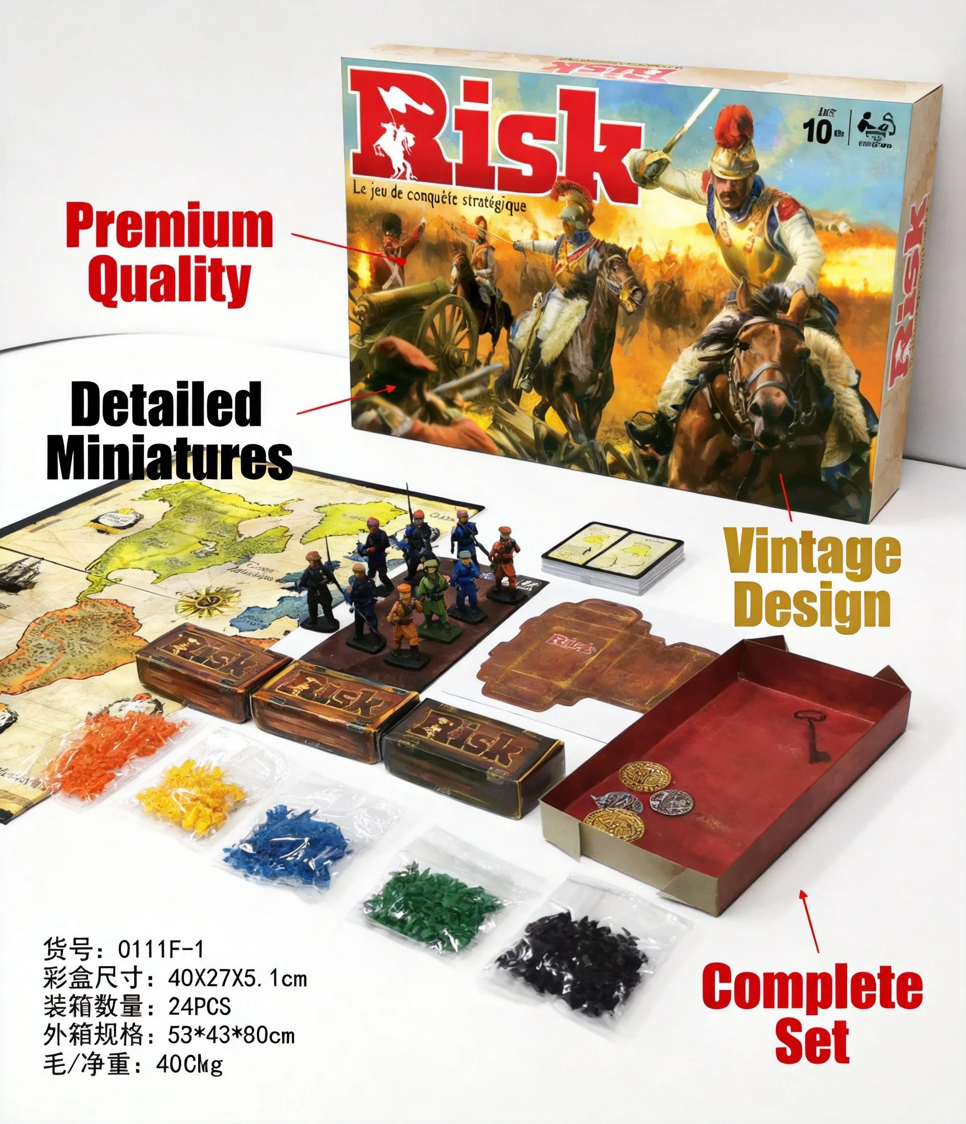 Board Game Risk - Fransız Risk Stratejisi Masa Oyunu Klasik