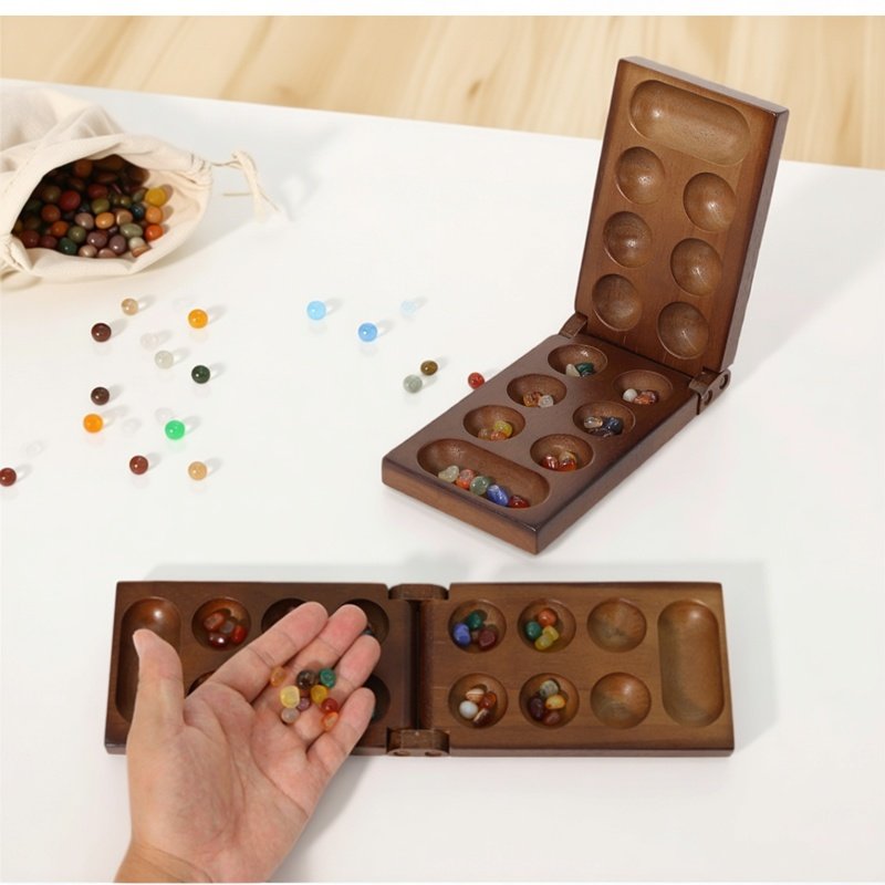 Board Game Fun - Antik Mancala Afrika Satranç Seti Temel