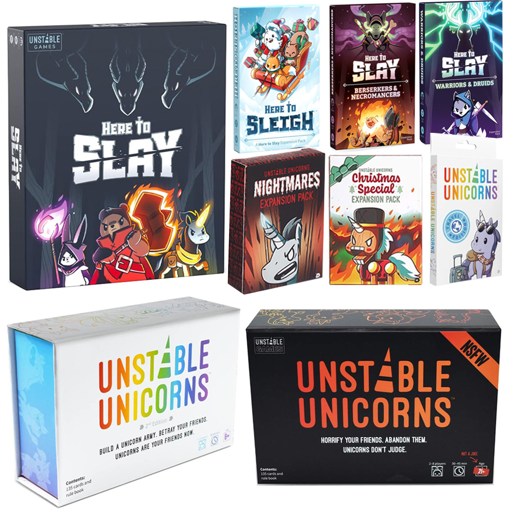 Board Game Here To Slay - Unicorn burada kızak tatil genişleme paketi