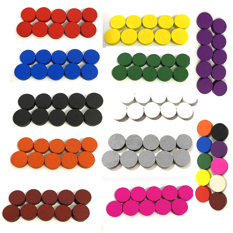 50 adet 15*5 MM 11 Renk Ahşap  - Board Game Illustration incelemesi ve fiyatı