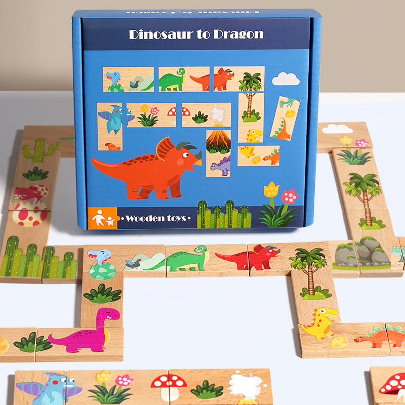 Ahşap Dinozor Domino Eşleştirm - Board Game Oath incelemesi ve fiyatı