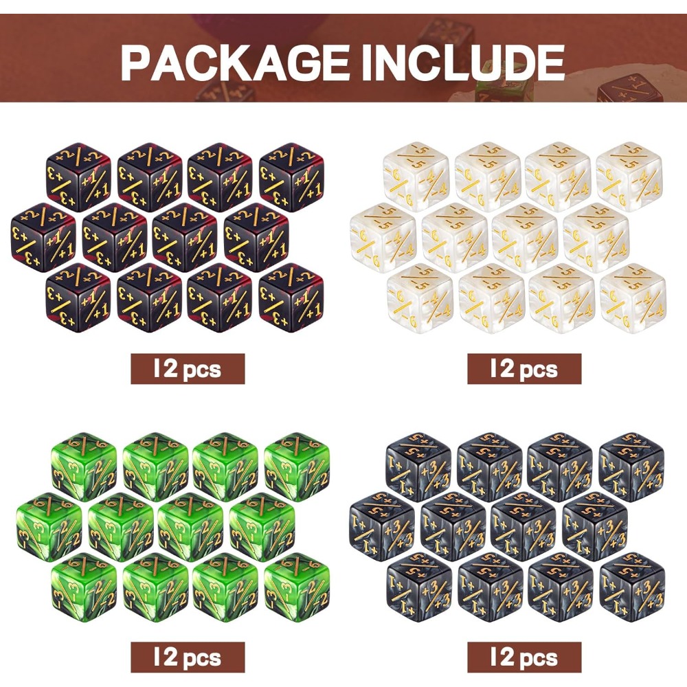 48 Adet Sayaç Zarları -1/+1 Sa - Game Token Counter incelemesi ve fiyatı